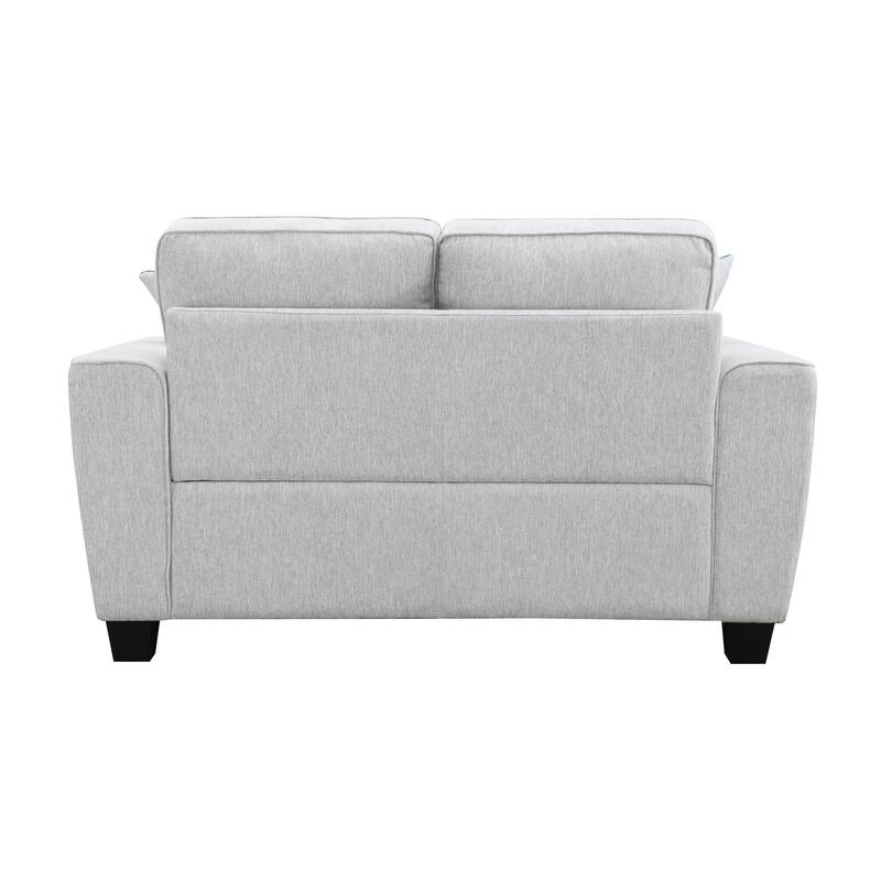 Furniture of America Maevy Chenille Loveseat with Accent Pillows
