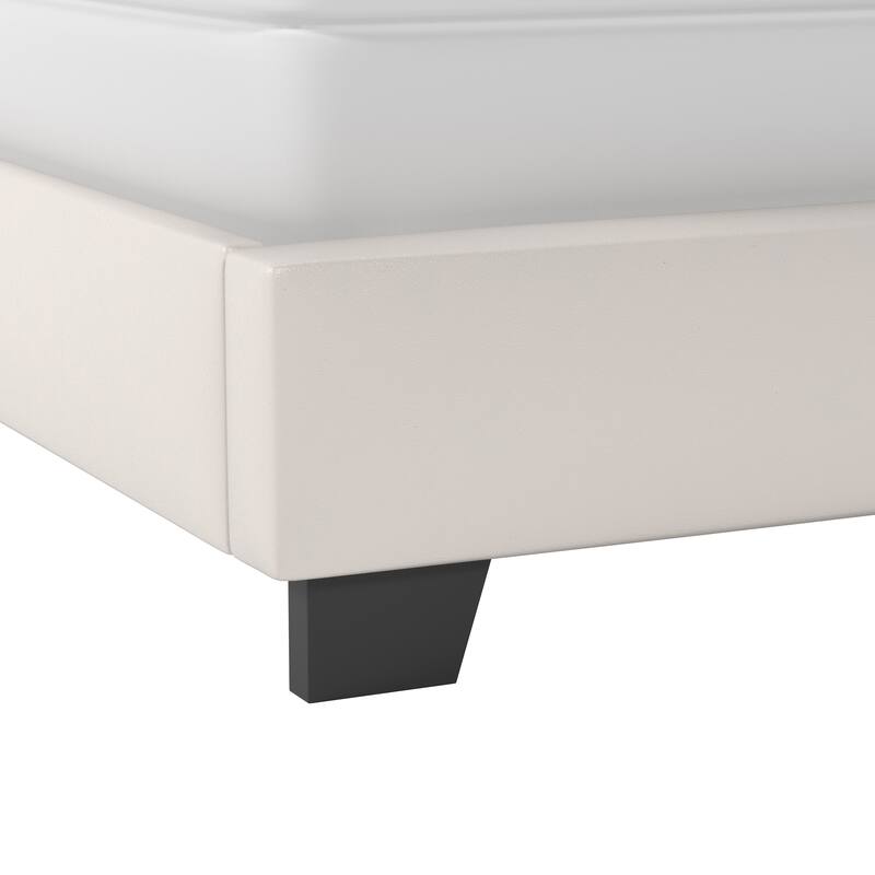 Gayle Nailhead Trim Faux Leather Upholstered Bed, by Hillsdale