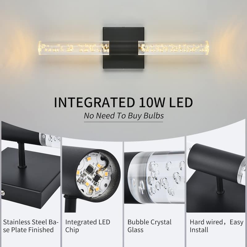 Starsky 2-Light 3000K Integrated LED Vanity Light Modern Linear Wall Sconce