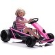 preview thumbnail 18 of 17, Kids Ride On Go Kart,Extra Powerful Motors,9Ah Large Battery 8MPH High Speed Electric Vehicle Car Drifting with Music,Horn Pink