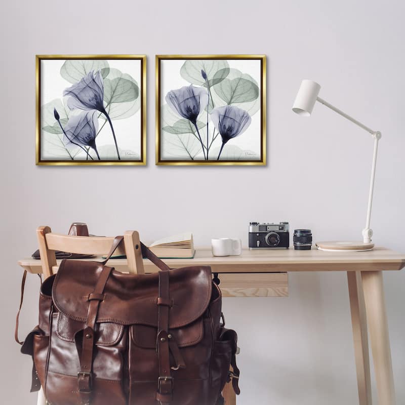 Stupell Fading Florals & Herbs Framed Floater Canvas Wall Art Design By Albert Koetsier (Set of 2)