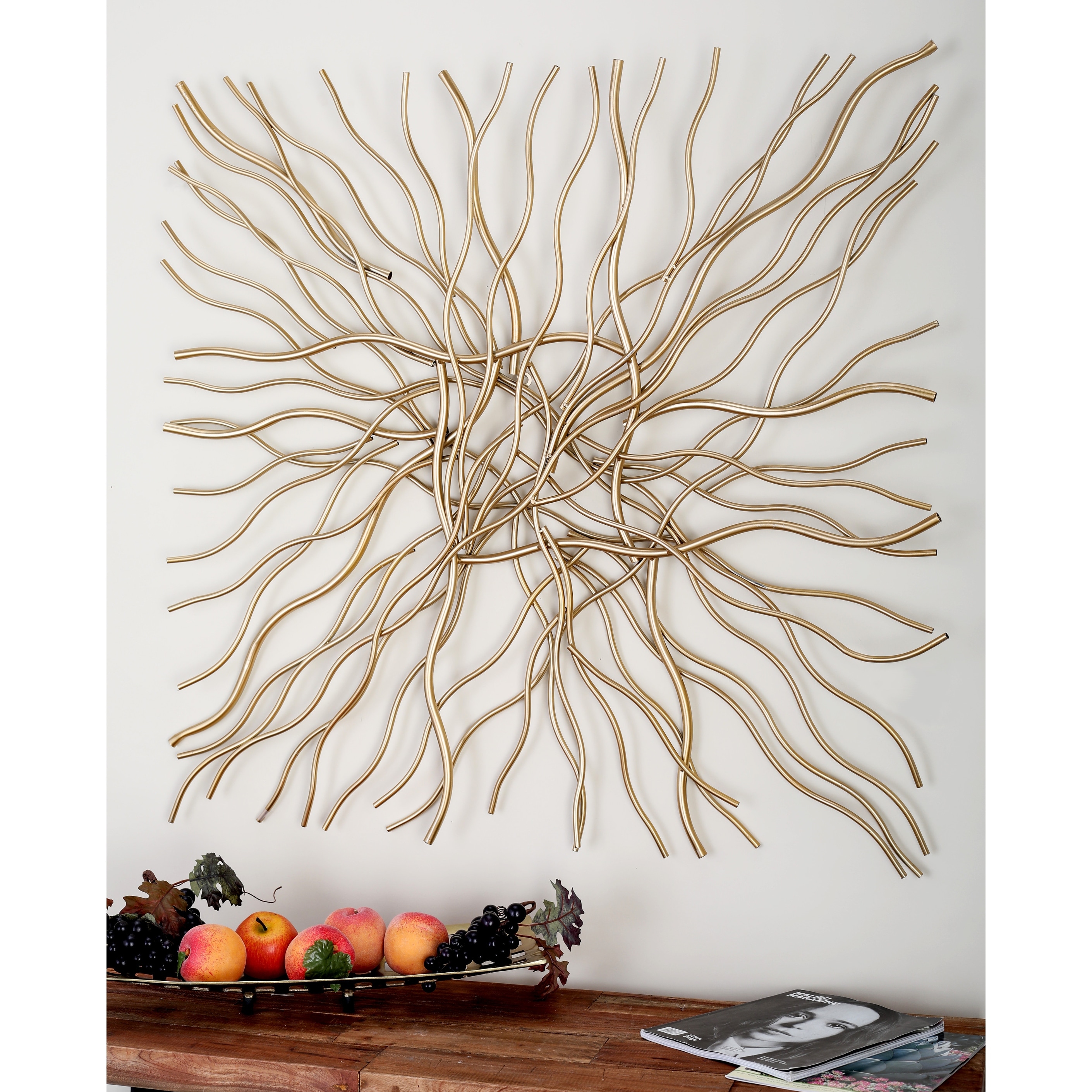 Iron Metal Contemporary Abstract Wall Art Decor - On Sale - Bed Bath &  Beyond - 13041061