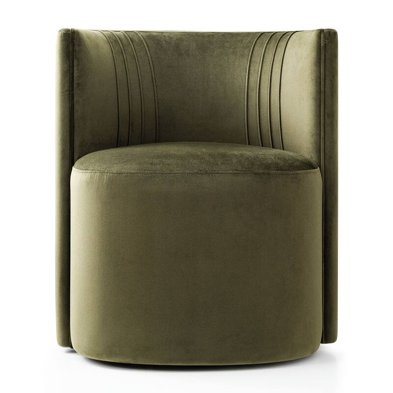 Velvet Swivel Rolling Accent Chairs with Casters