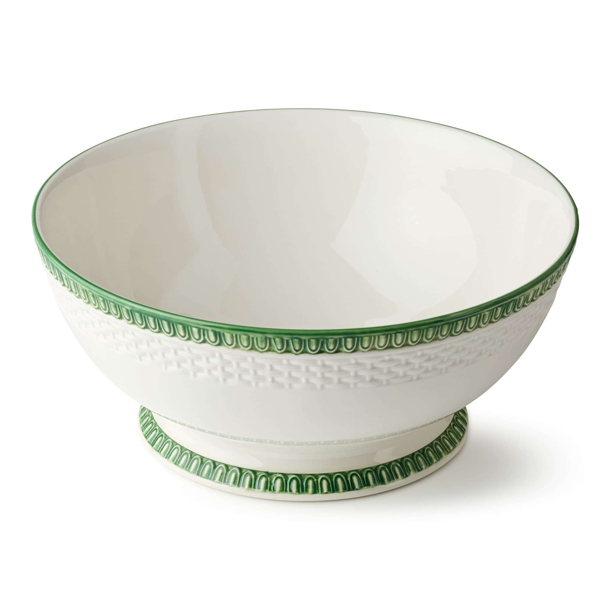 Certified International Le Jardin Embossed Rattan Deep Bowl - 10.875"W x 10.875"D x 4.75"H