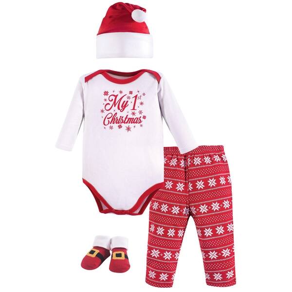 slide 1 of 1, Hudson Baby Infant Unisex Holiday Box Set, My First Christmas, 0-6 Months - My First Christmas 0-6 Months - My First Christmas
