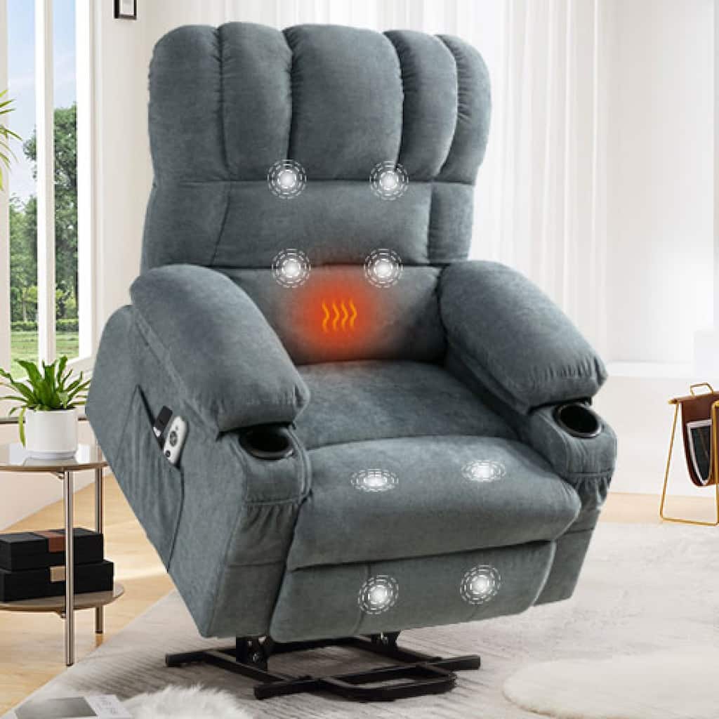 Power Electric massage lift lounge chair for the elderly, with heating and vibration functions, with USB for lying Down