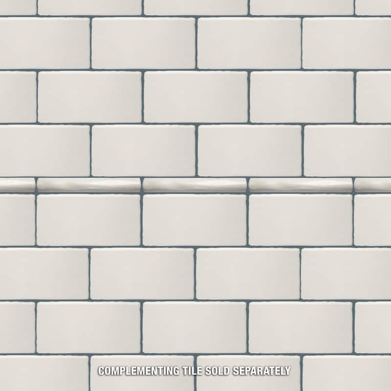 Merola Tile Antic Craquelle White 3" x 6" Ceramic Wall Tile