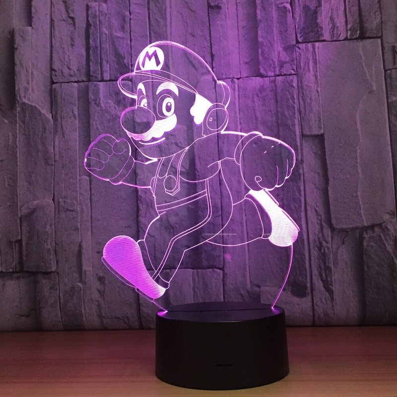 Smart Touch 3D Illusion 7-Color LED Light - Super Mario - Multi