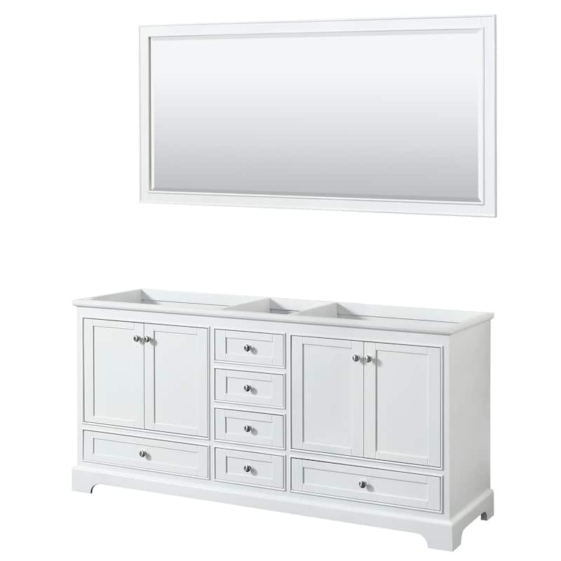 Deborah 72-inch Double Vanity Cabinet, 70-inch Mirror