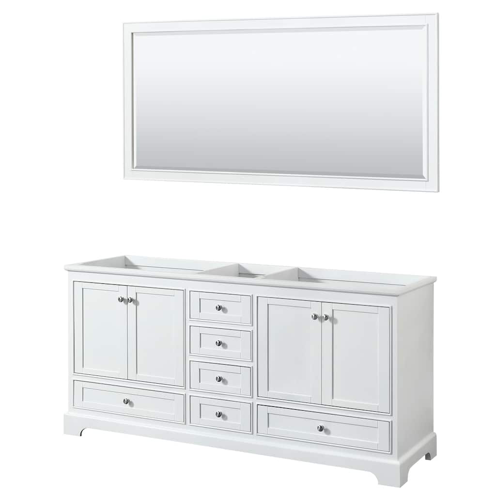 Deborah 72-inch Double Vanity Cabinet, 70-inch Mirror