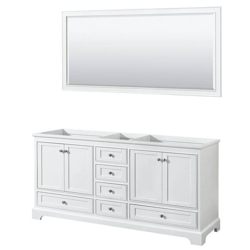 Deborah 72-inch Double Vanity Cabinet, 70-inch Mirror