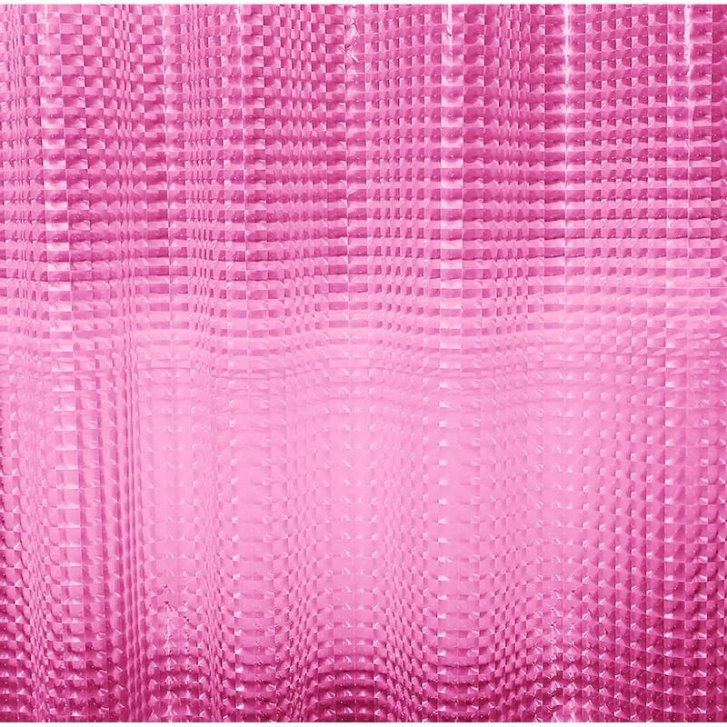 71" x 71" - Pink EVA Shower Curtain Liner With 12 Hooks