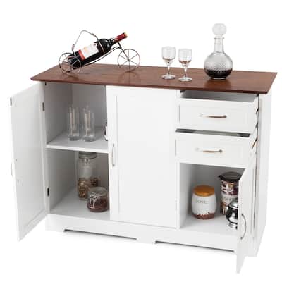 Gymax Buffet Storage Cabinet Console Table Kitchen Sideboardd Home