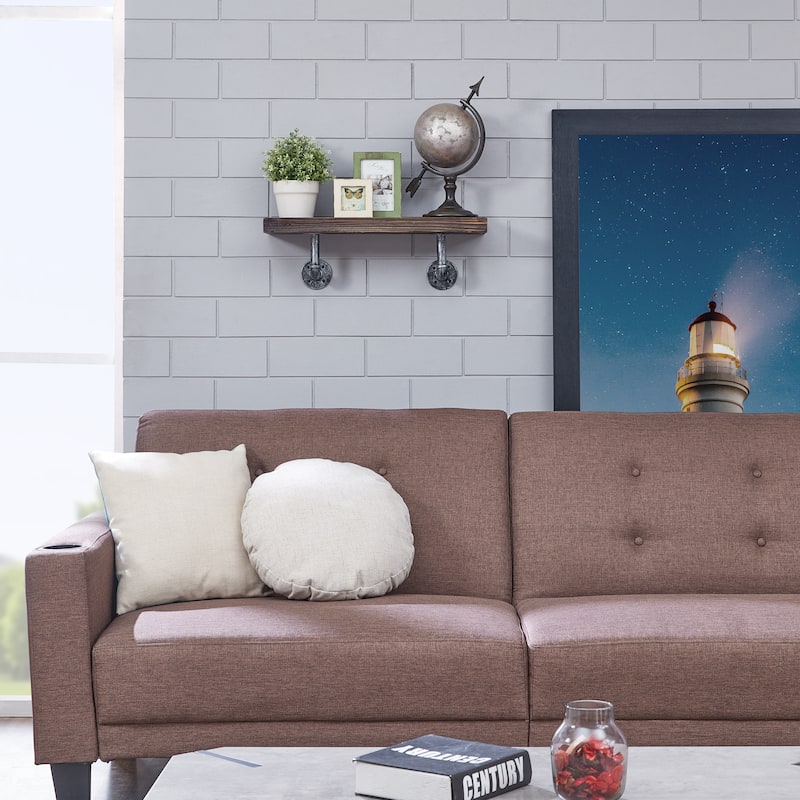 Danya B. 24 x 7 Pipe Industrial Rustic Wall Mount Shelf