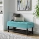 preview thumbnail 25 of 136, WYNDENHALL Essex 44 inch Wide Transitional Rectangle Ottoman Bench Aqua