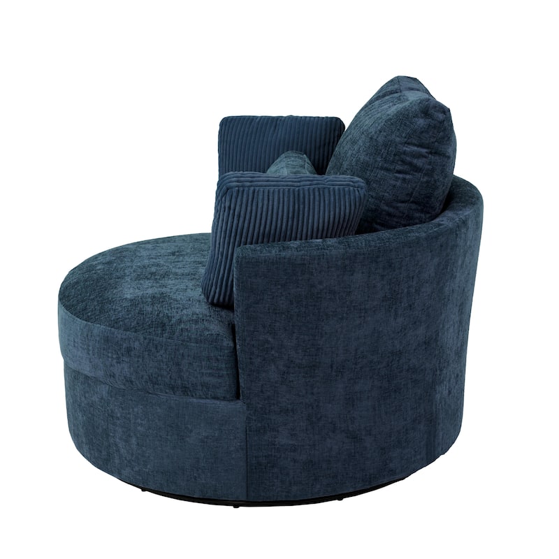 Modern Swivel Chair with Pillows for living room