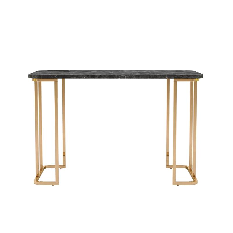 Woren Contemporary 47-inch Steel Computer Desk with USB Ports by Furniture of America