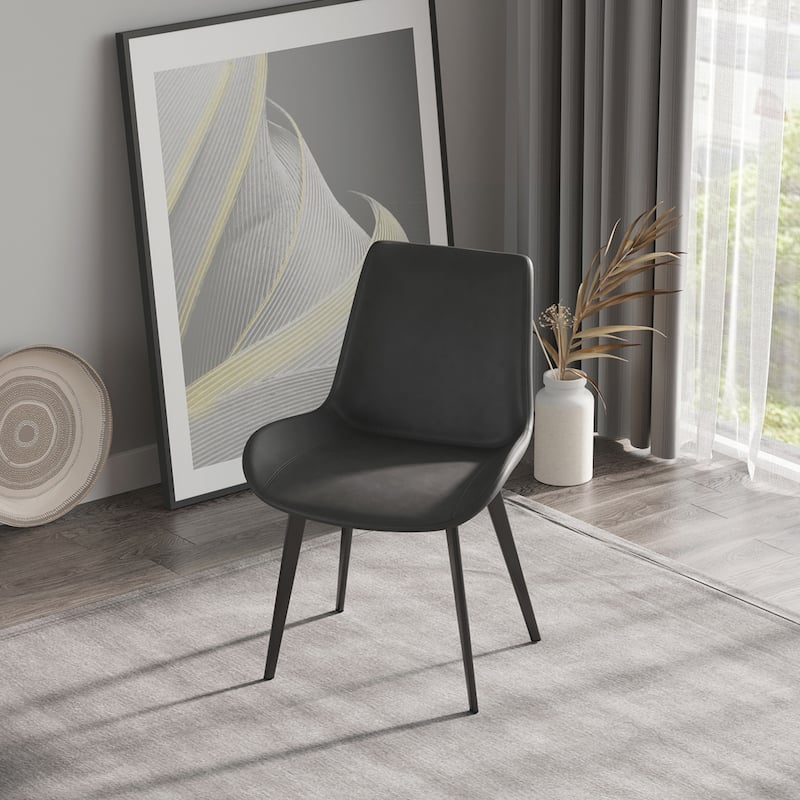 4PCS PU Dining Chairs - Grey