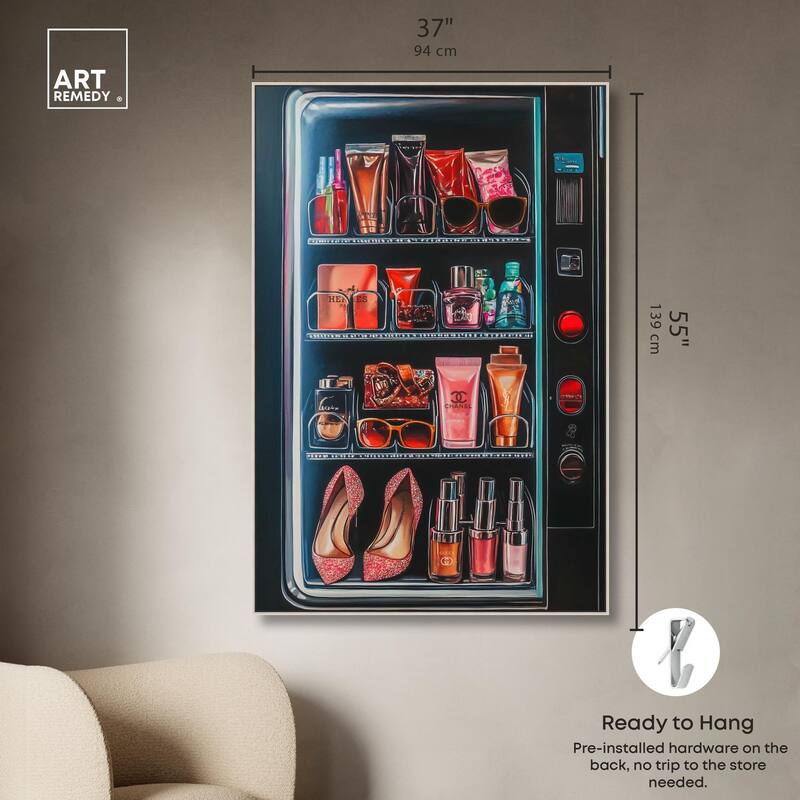 Fashion Vending Machine Canvas by Art Remedy