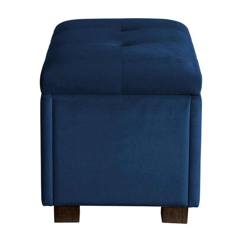 Velvet Storage Ottoman