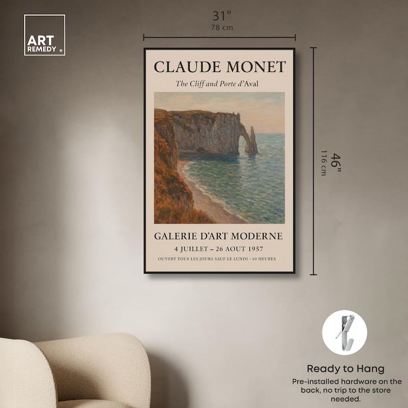 Monet's Seascape Canvas by Art Remedy
