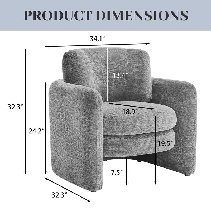 Upholstered Barrel Armchair