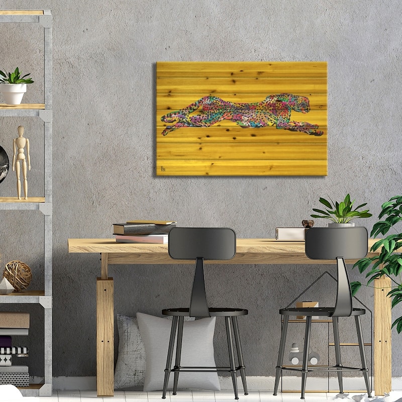 Cheetah Print On Wood by TECHNODROME1 - Multi-Color