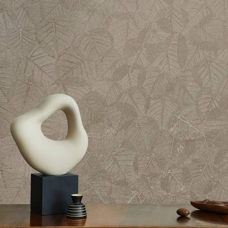 Veer Decor Luminous Leaf Collage with Ultra Fine Emboss Wallpaper