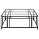 preview thumbnail 20 of 24, Adri Rectangular Glass Top Metal Frame Coffee Table