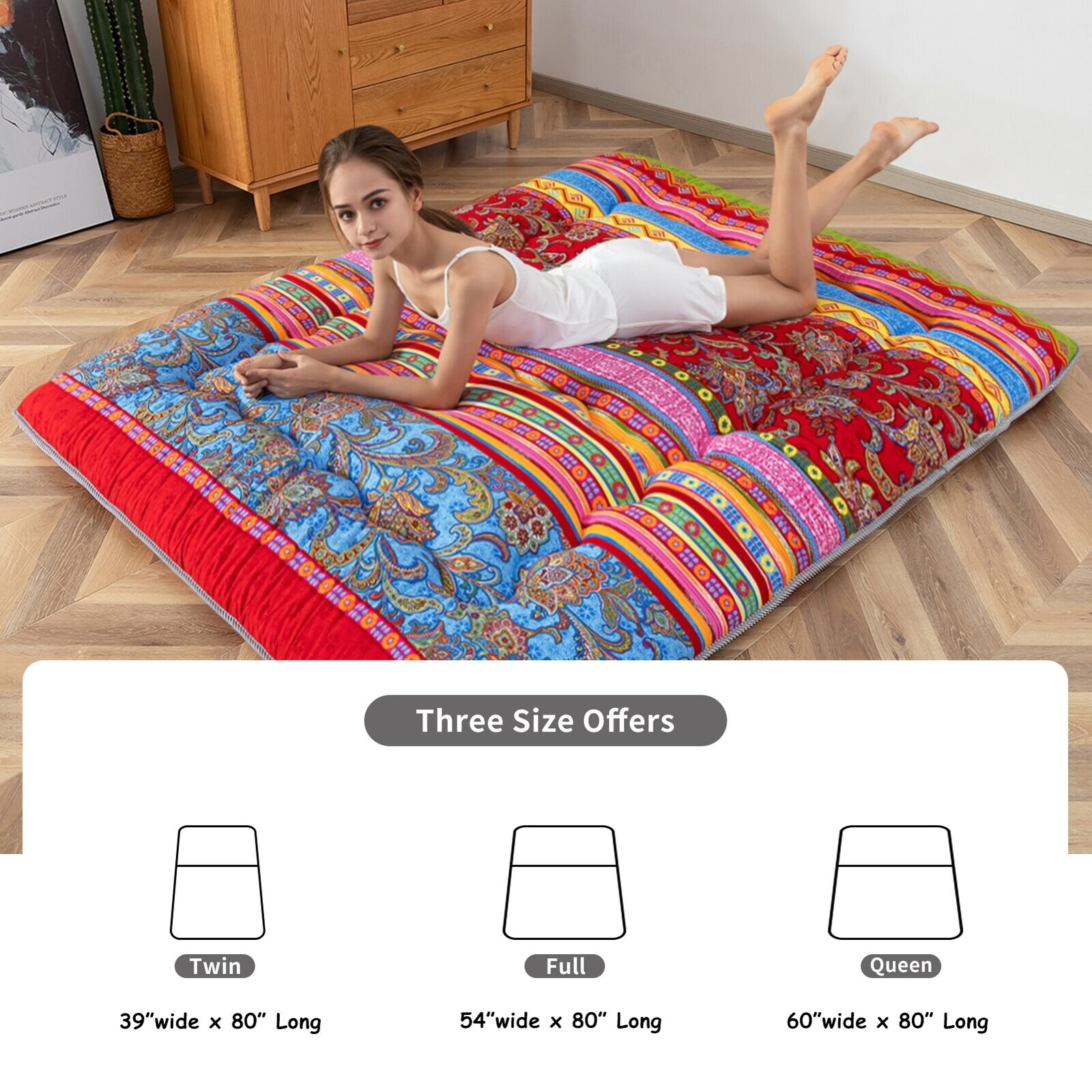 Bohemian floor on sale mattress