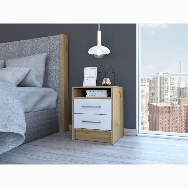 Superior Top Nightstand with Two Drawers