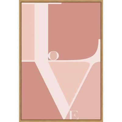 Love by Typelike Framed Canvas Art - 16 x 23-inch