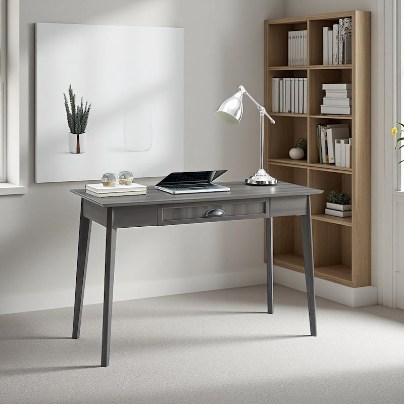 Caffoz Home Office Modern Writing Desk with Drawer and USB Hub