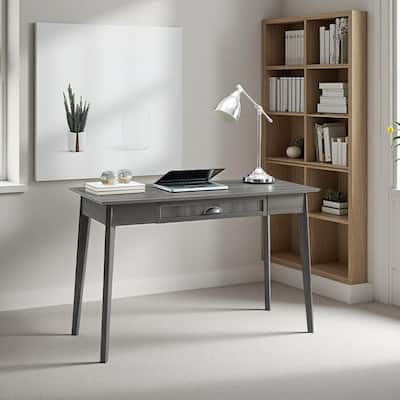 Caffoz Home Office Modern Writing Desk with Drawer and USB Hub