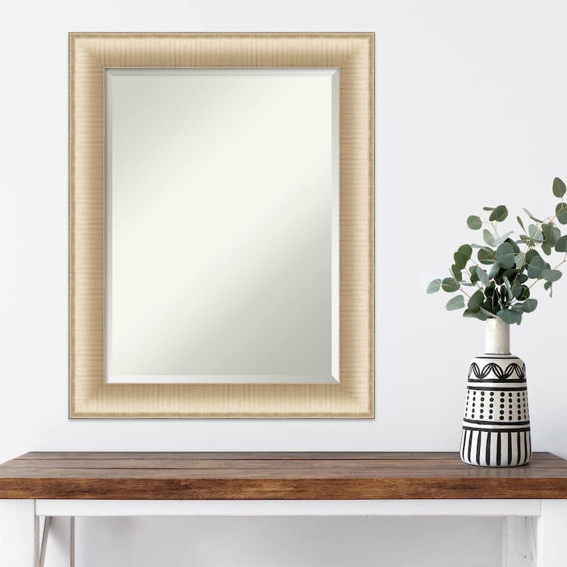 Beveled Wall Mirror - Elegant Brushed Bronze Frame