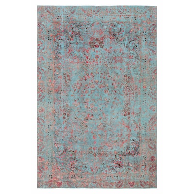 ECARPETGALLERY Hand-knotted Color Transition Turquoise Wool Rug - 5'11 x 8'0