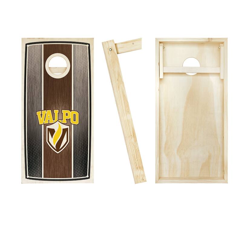 Valparaiso Stained Striped Outdoor Cornhole Board Set Bed Bath