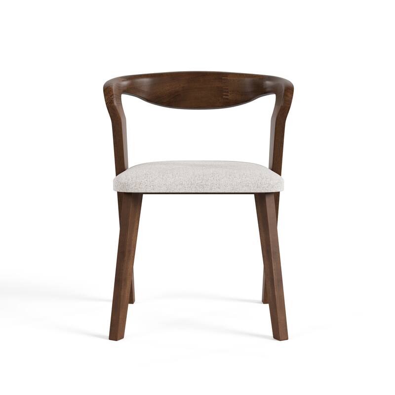 Furniture of America Abigail II Mid-Century Modern 5-Piece Rich Walnut Solid Wood Dining Set