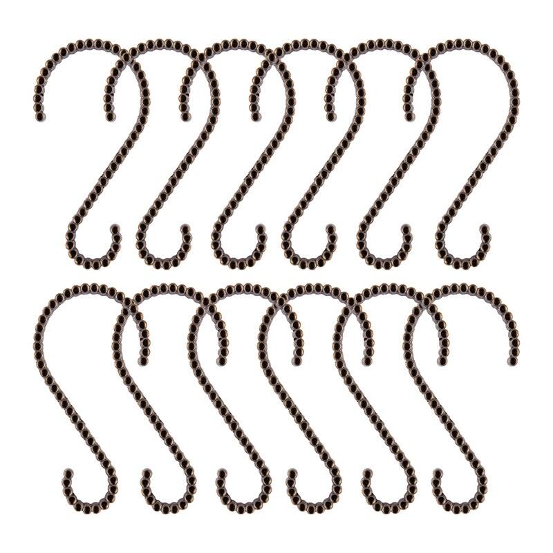 Utopia Alley Rustproof Zinc Shower Curtain Rings for Bathroom, Set of 12