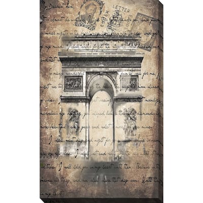 "Vintage Paris 1 in Sepia" by Jodi Print on Canvas
