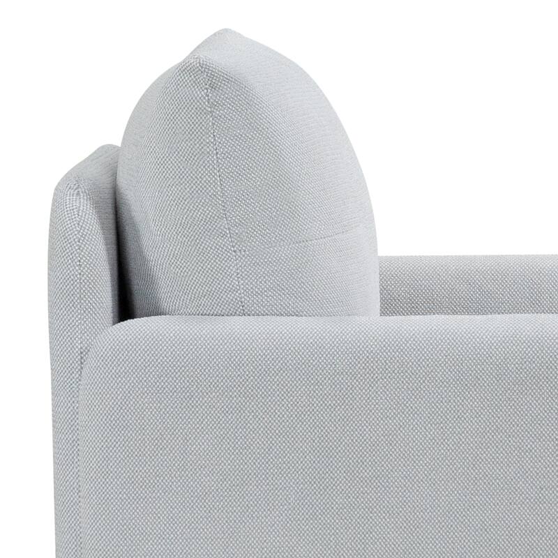 Accent Chair With Metal Black Legs,Comfy Chenille Club Fabric Armchair,Single Sofa Chair for Living Room Bedroom
