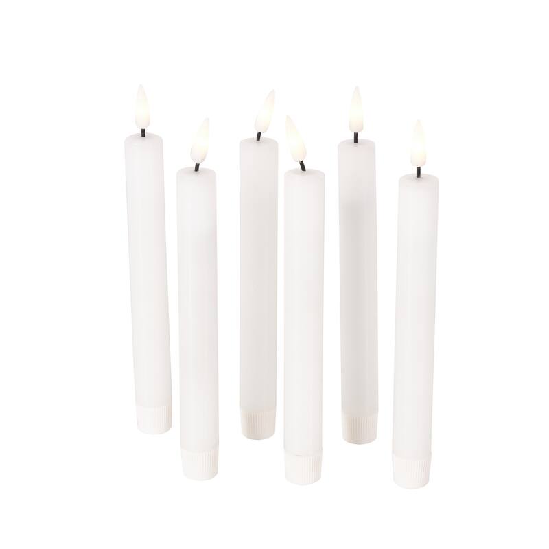 Wax Indoor Outdoor Flameless Candle with Remote Control - Set of 6 Red, Black, White, Yellow, Blue or Pink - Roche River Decor
