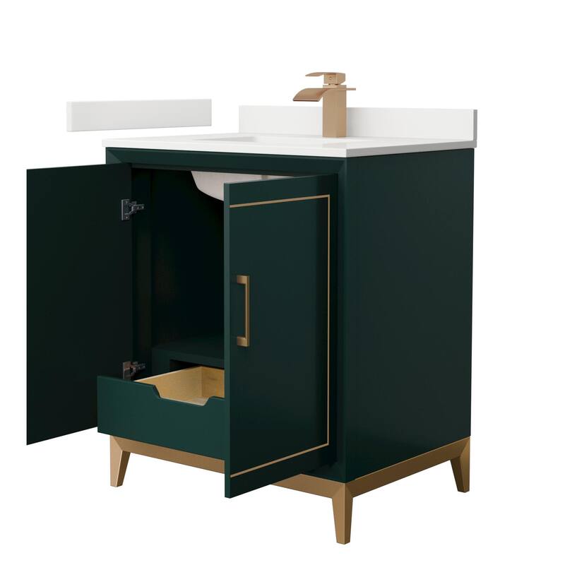 Wyndham Collection WCH515130S-QTZ-UNSMXX Marlena 30" Free Standing