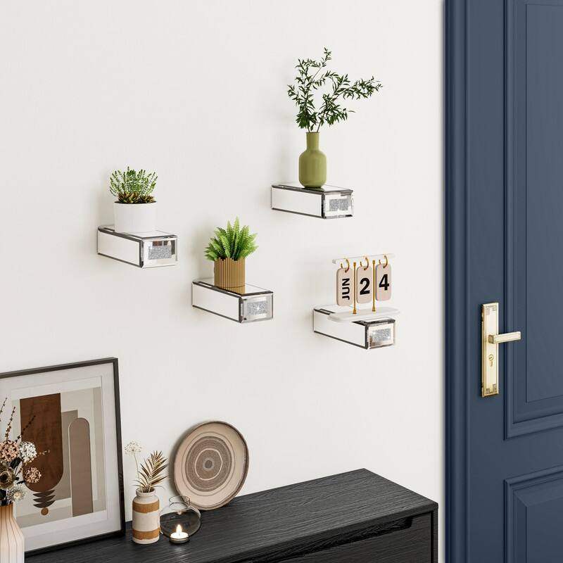 Shoe Floating Display Shelves Wall Mount Set Of 4