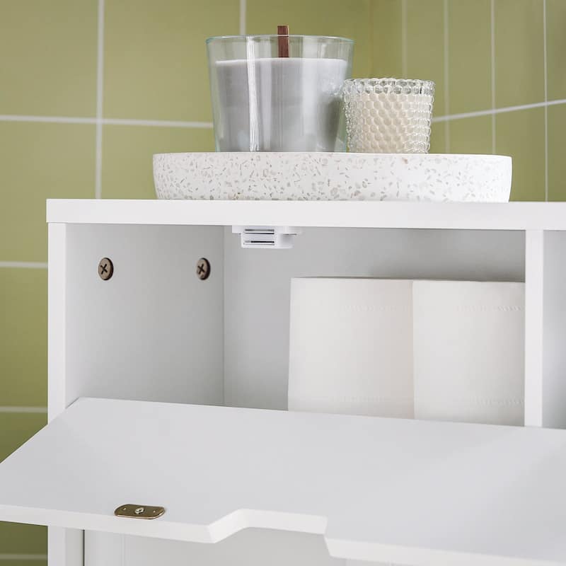 Haotian BZR31-W, Toilet Paper Storage Cabinet - White - White