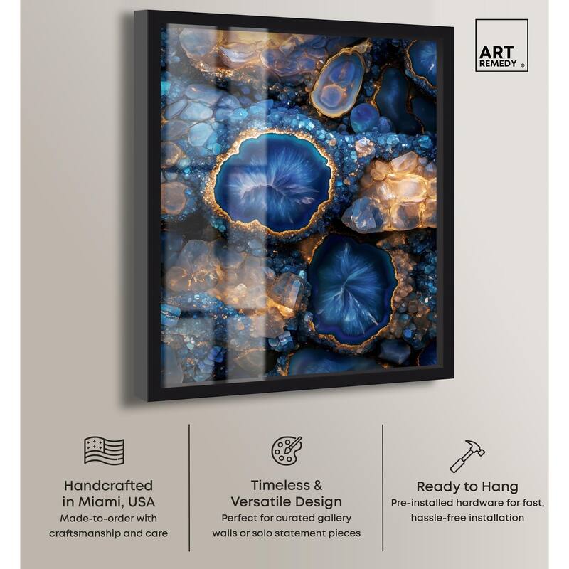 Oceanic Gold Sparkle Shadowbox by Art Remedy