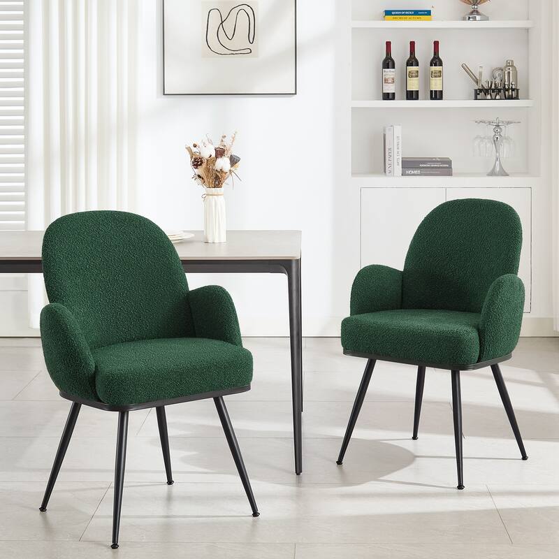 Fabric Upholstered Dining Chairs Set of 2/4 with Arms - 34.8"H x 23.2"W x 22.8"D