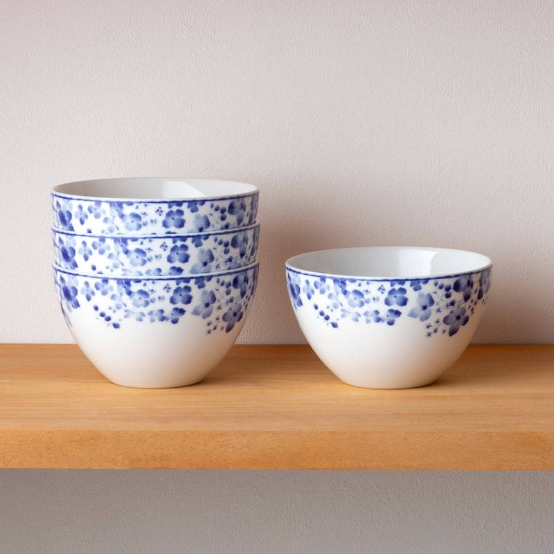 Noritake Bloomington Road Set Of 4 Cereal Bowls, 6", 29-1/2 Oz. - Blue - 4 Piece