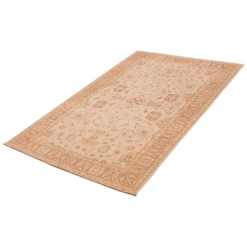 ECARPETGALLERY Hand-knotted Chobi Finest Ivory Wool Rug - 5'10 x 8'7