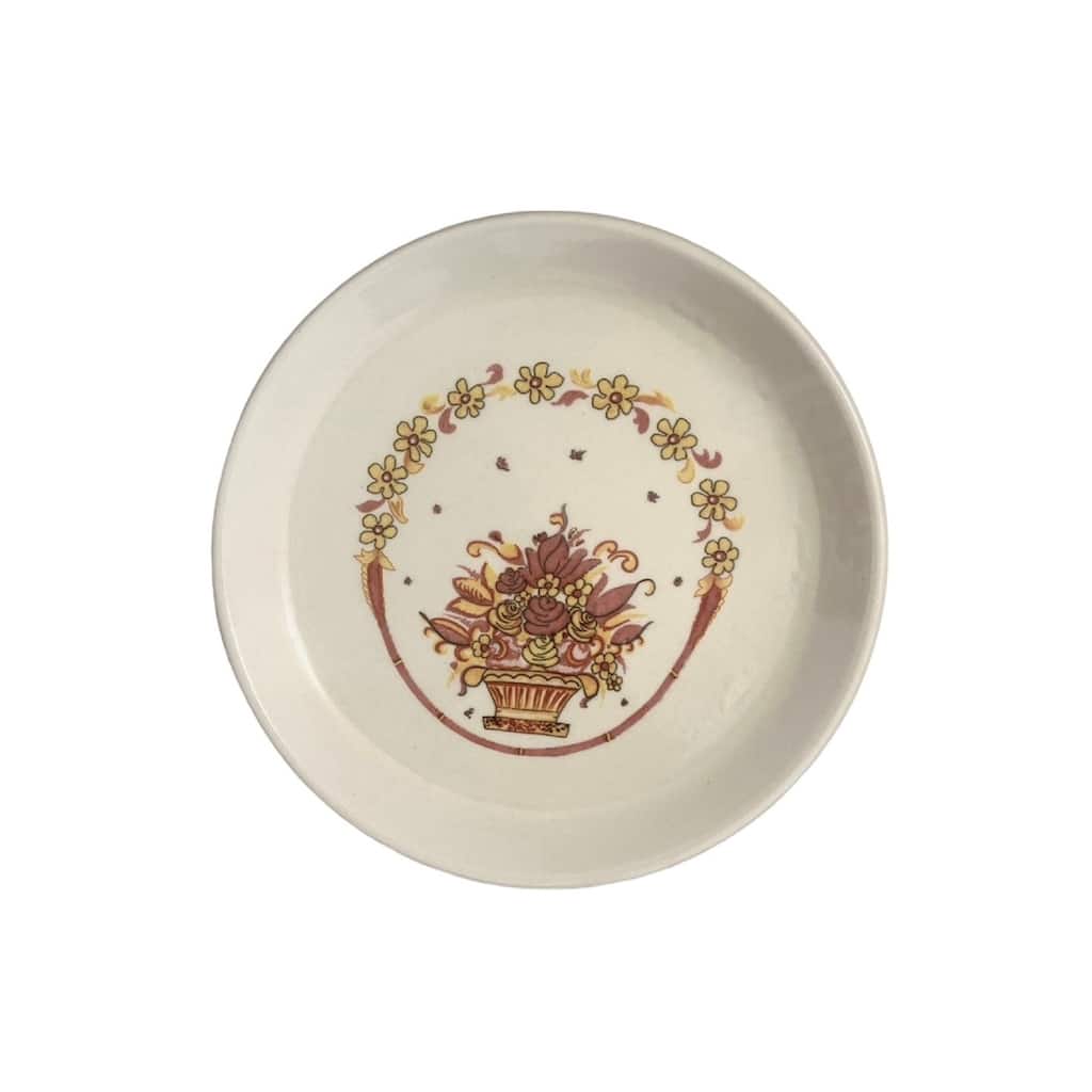 Porcelain Flower Basket Plate 8In- A - A